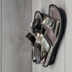 Alegria Women VER-123 Verona Chrome Leather Sandals shoes sz 36/6-6.5